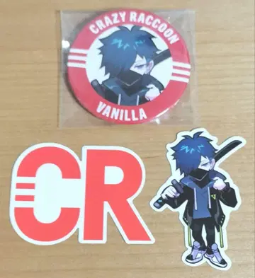 crazy racoon CR 바닐라 캔뱃지 스티커