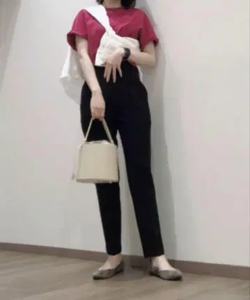 플라스테 더블 크로스 하이 웨스트 테이퍼드 팬츠 XXS
