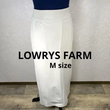 LOWRYS FARM 화이트 타이트 롱 스커트 슬릿 24A332