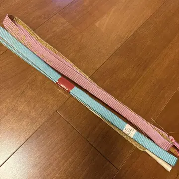 순수 실크 허리띠 2개 세트 깔끔한 색상