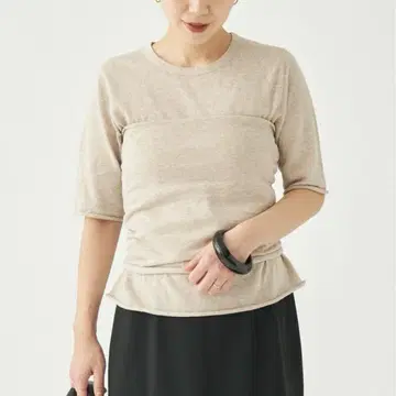 Plage Plain Knit 뷔스티에 베이지
