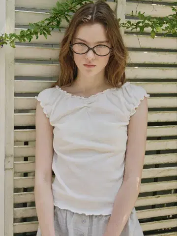 GIUNON hem mellow crinkled t-shirt 화이트
