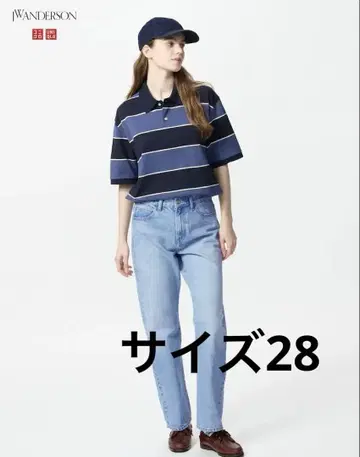 유니클로 JWA 스트레이트 청바지 28 63 블루