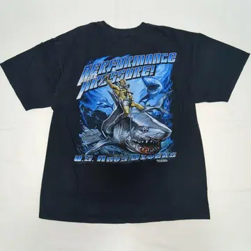 2007 빈티지 상어 티셔츠 U.S. Navy Divers