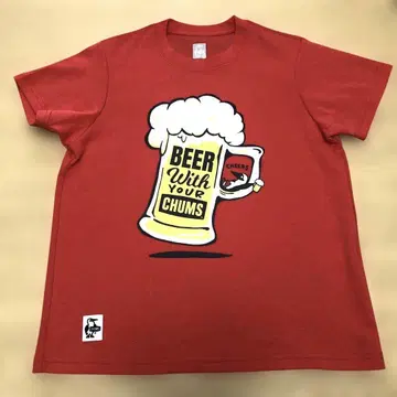 CHUMS 입체 맥주 프린트 티셔츠