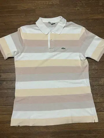 Lacoste 스트라이프 피케 셔츠 일본 사이즈 M