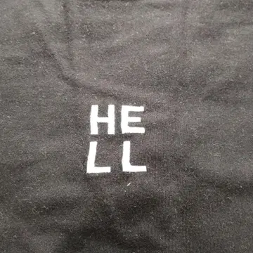 HELL 자수 티셔츠 화이트