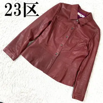 23구 23KU 가죽 자켓 레드 44 B9288