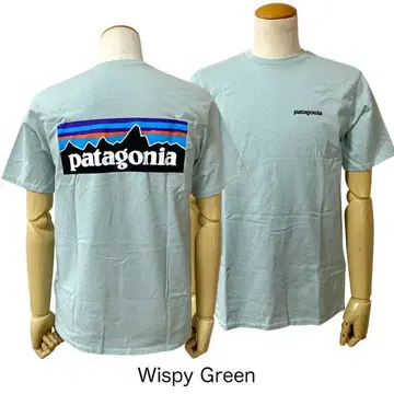 Patagonia 로고 티셔츠 P-6 레스포스빌리티 그린 L