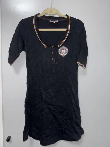 RED LABEL 블랙 반팔 원피스