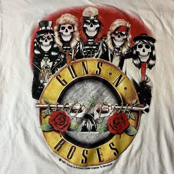 건즈 앤 로지즈 GUNS N' ROSES 스컬 디자인 티셔츠