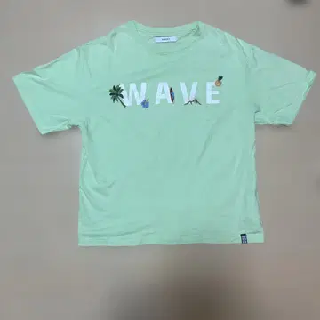 INHERIT WAVE 프린트 티셔츠 민트 그린