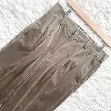 허시파피 팬츠 하의 별진 카키 브라운 세탁 가능 와이드 캐주얼