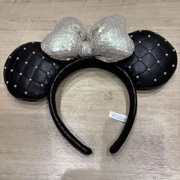 미키마우스 귀 모양 머리띠 블랙과 실버