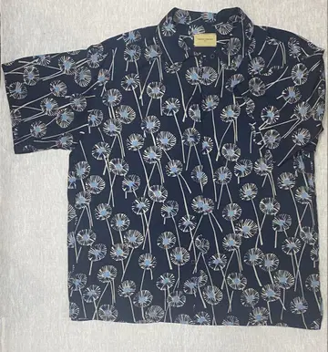 UNITED ARROWS 단더라이언 프린트 반팔 셔츠 네이비