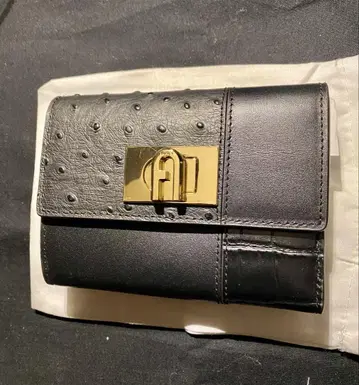 FURLA 블랙 3단 폴더형 지갑