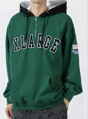 X-LARGE 엑스라지 하프 지퍼