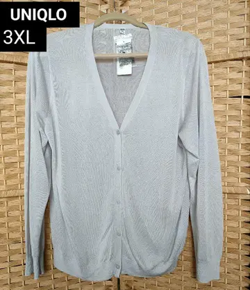 유니클로 3XL 라이트 그레이 가디건