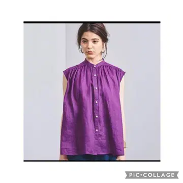 UNITED ARROWS 라미 슬리브리스 블라우스