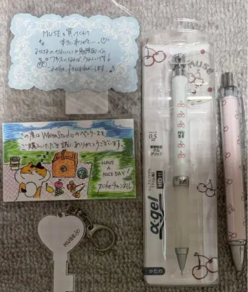 미우 muse 친필 사인 샤펜 아크릴 키링 pike