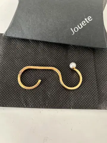 Jouete 더블 핑거 반지 골드 펄