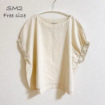 사만사 모스모스 sm2 풀오버 반팔 베이지 프리 사이즈