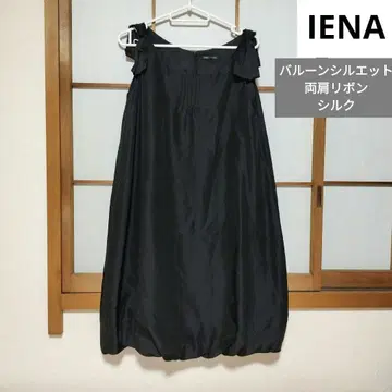 IENA la robe habillee 리본 포함 슬리브리스 원피스 실크