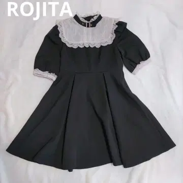 ROJITA 로지타 벨트 초커 메이드 라이크 OP 블랙