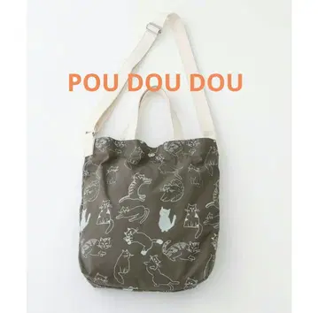 POU DOU DOU 캠퍼스 프린트 2way 숄더백