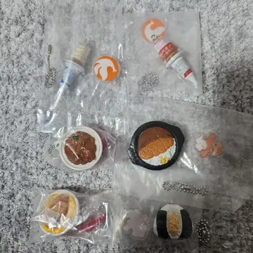 세이코 마트 가챠가챠 6개 세트 소프트 크림 가츠동 돈가스동