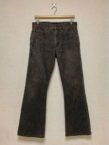 MORGAN HOMME 플레어 데님 스트라이프 flared jeans