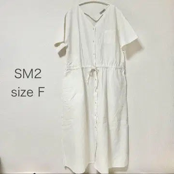 사만사 모스모스 sm2 린넨 혼방 V넥 원피스 프리 사이즈