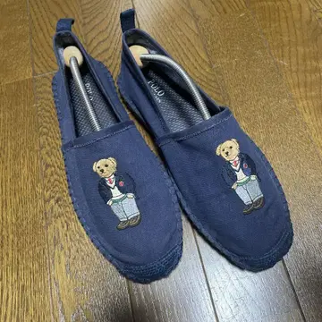 폴로 랄프 로렌 곰 자수 네이비 슬립온