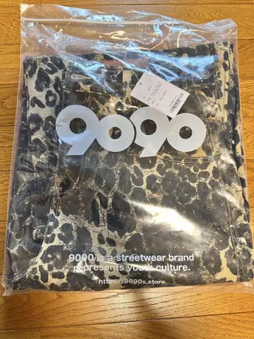 9090 레오파드 무늬 카고 팬츠 L