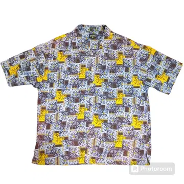 ROCA WEAR 올 패턴 셔츠 오픈 카라 HIPHOP Y2K B계
