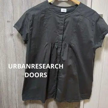 URBAN RESEARCH DOORS 코튼 반팔 셔츠 차콜