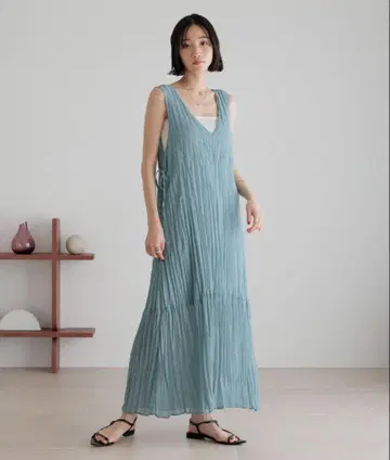 LOWRYS FARM 크링클 리본 원피스