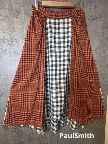 PaulSmith 폴 스미스 체크 무늬 플레어 스커트 40