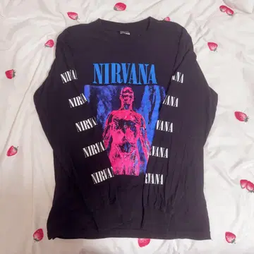NIRVANA 밴딩 티셔츠 롱 T