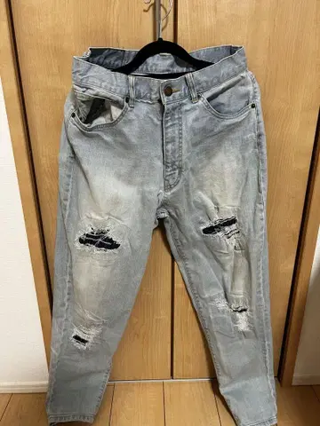 LEFLAH 데미지 가공 데님 팬츠