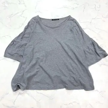 mizuiroind 미즈이로 인드 오분 소매 티셔츠 라이트 그레이 넉넉한