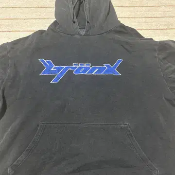 Kookyn 블랙 로고 자수 후드티 M