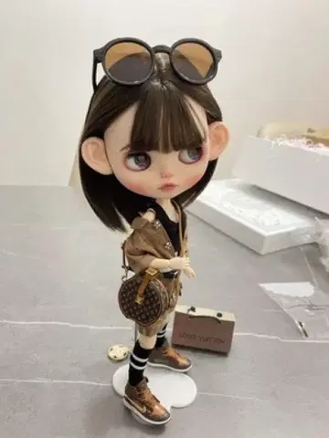 네오 브라이스용 브라운 숏 오버롤