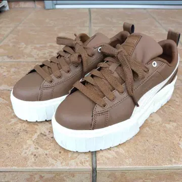 푸마 PUMA 통굽 스니커즈 23.5cm 브라운