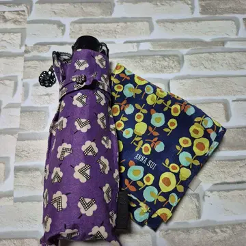 ANNA SUI 보라색 접이식 양산 스카프 포함