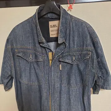 DT-092A OVERALLS 반팔 점프 수트 인디고 블루