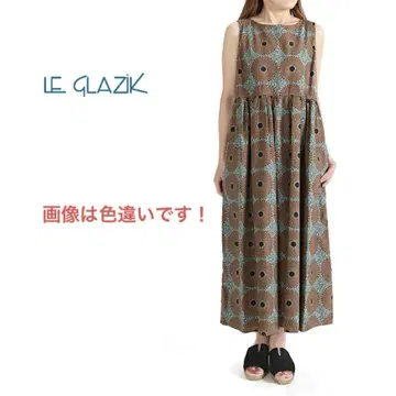 LE GLAZIK 슬리브리스 꽃무늬 원피스