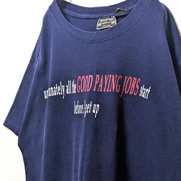 하이랜드 영문 로고 티셔츠 네이비 컬러 구제 의류