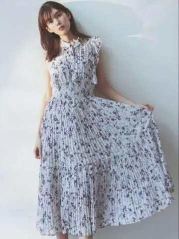snidel suitable 프린트 프릴 원피스