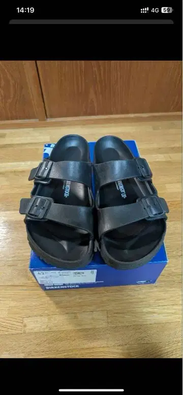 블랙 샌들 2 스트랩